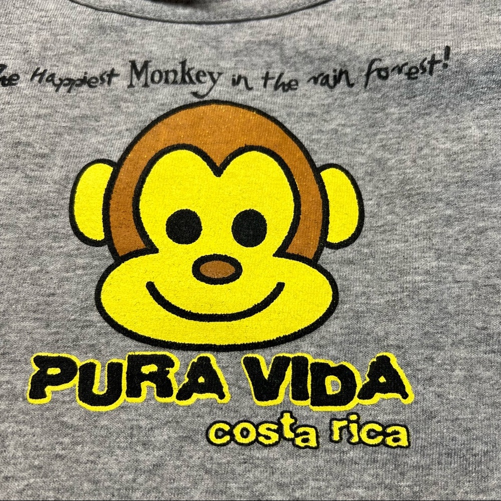 Rana Tropic "Pura Vida Costa Rica" Monkey Spaghetti Strap Tank Top Size Jr XL - Picture 6 of 16